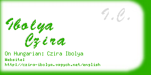 ibolya czira business card